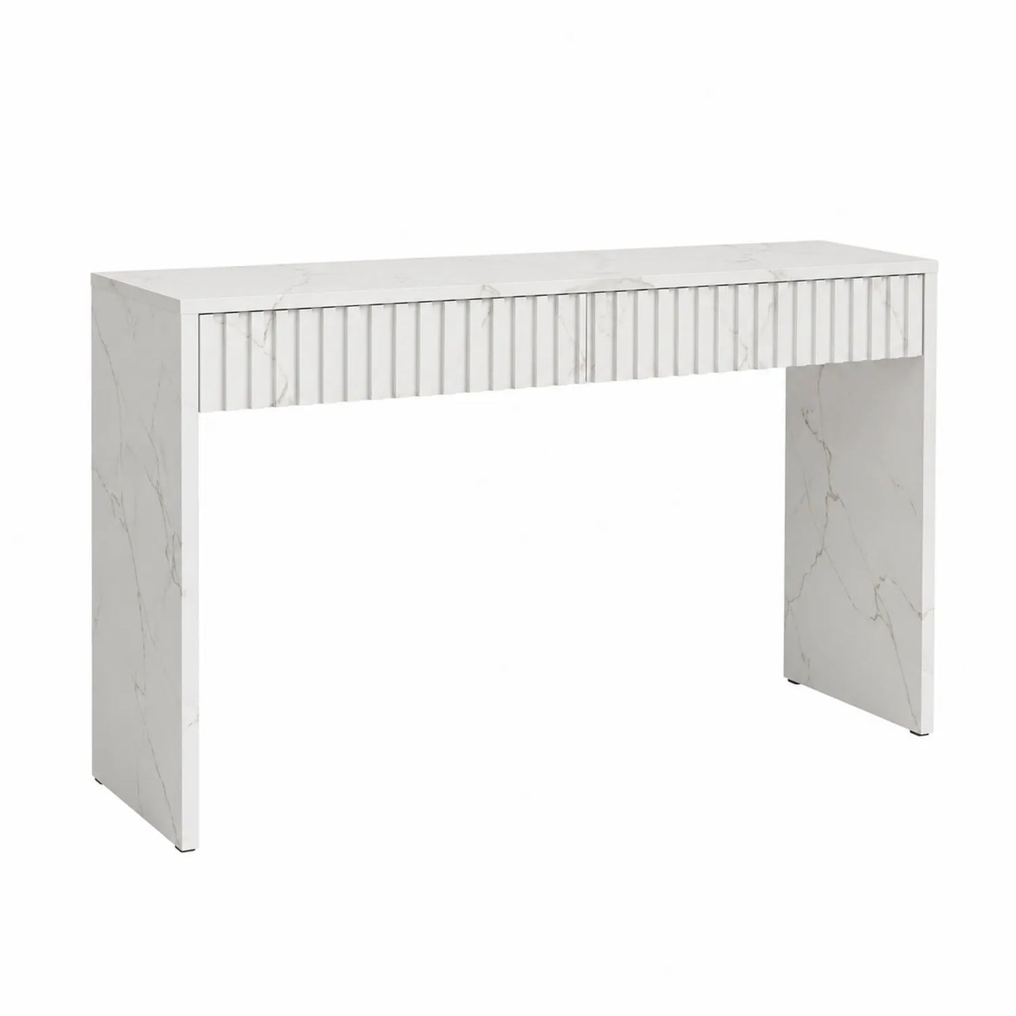 Konsola prostokątna z białego marmuru 120cm