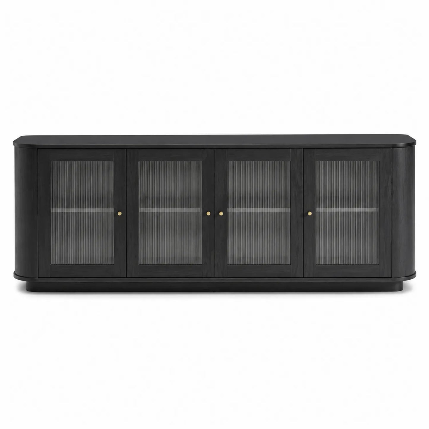 Szafka RTV drewniana z przeszklonymi drzwiami 200x45x75 cm