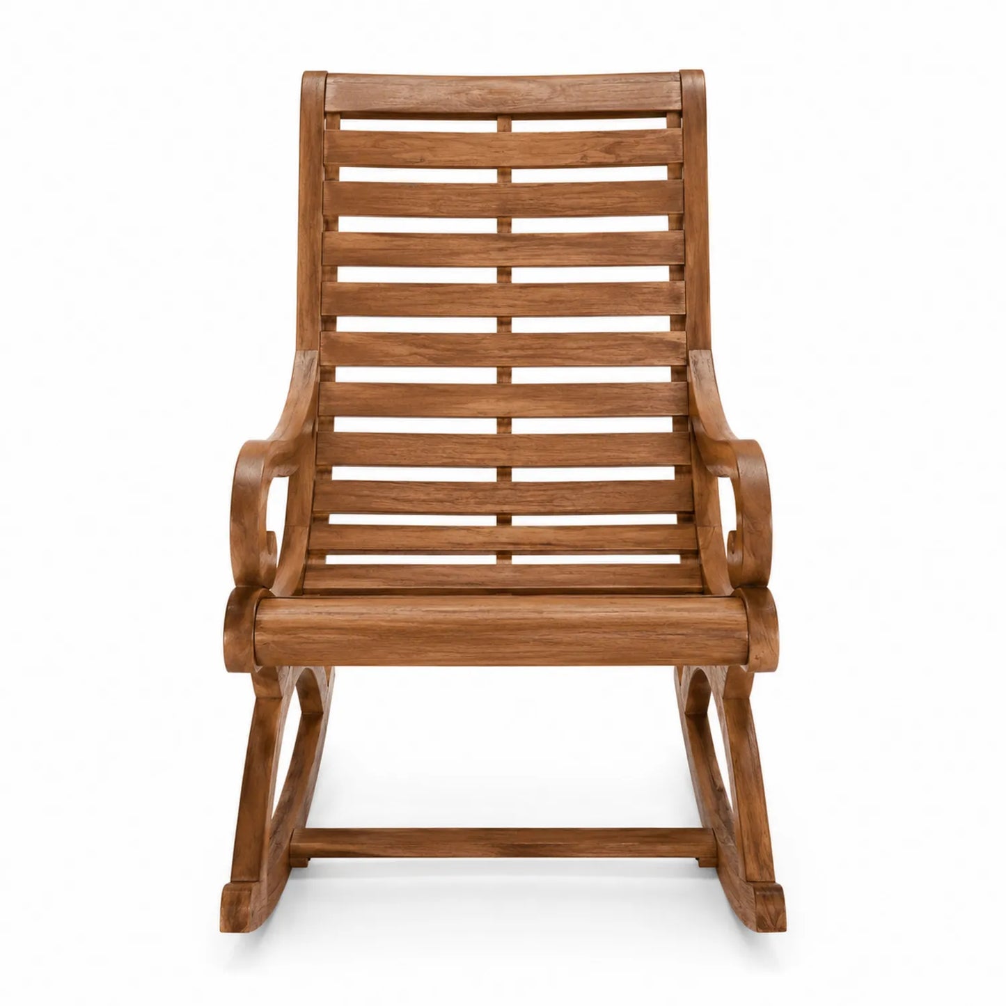 Bujane krzesło ogrodowe z drewna teak brązowe 60x90x100cm