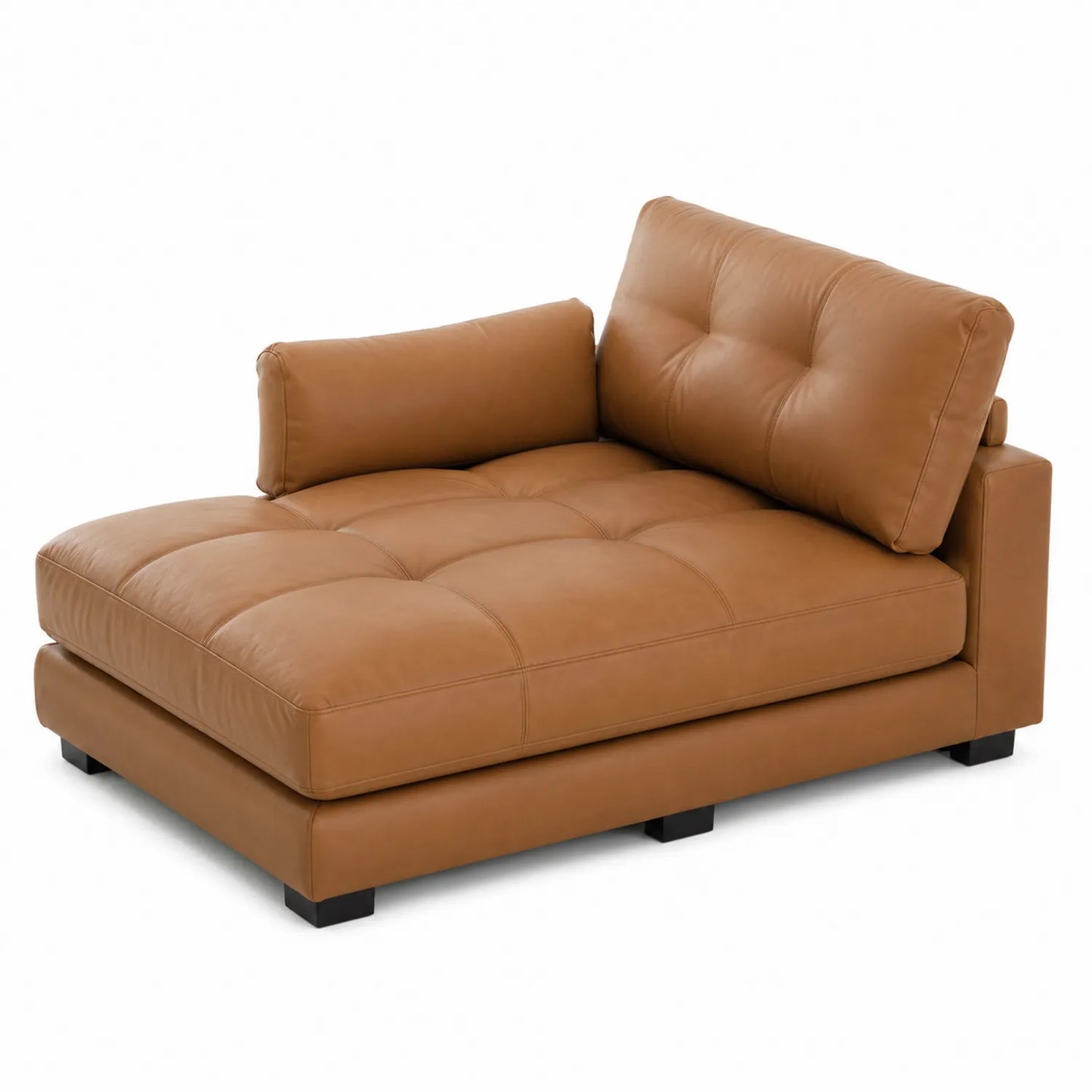 Sofa narożna skórzana brązowa 160x90x85 cm