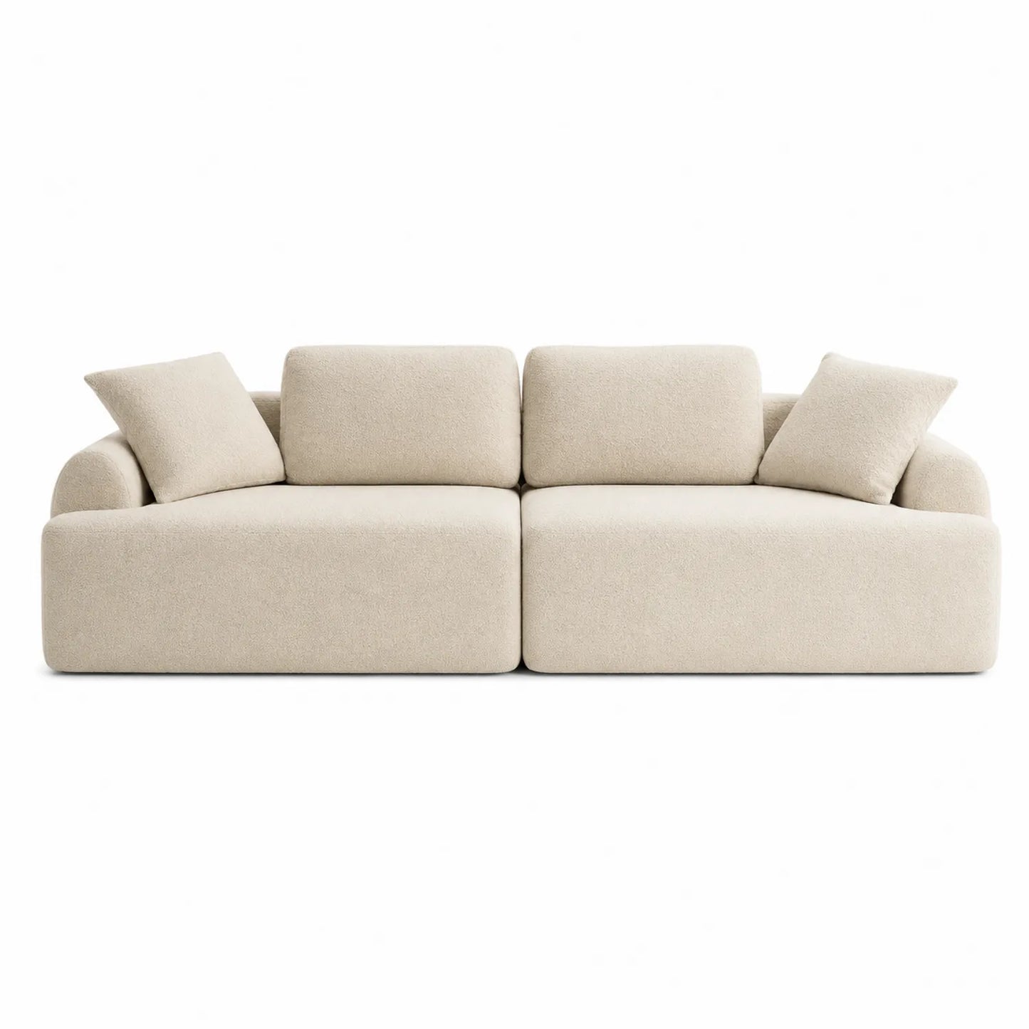 Sofa modułowa tkaninowa beżowa 250x100x75 cm