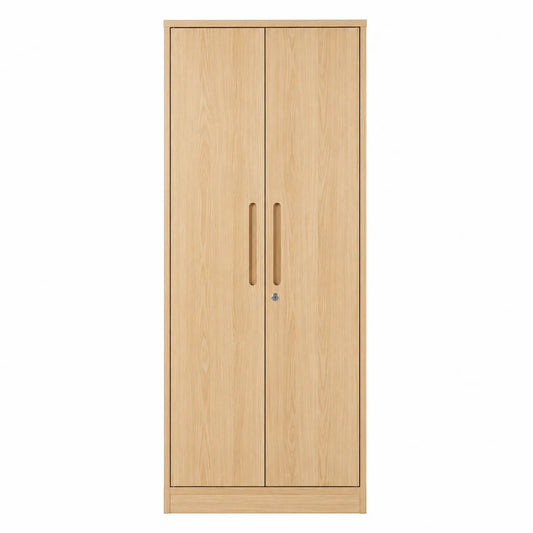 Dwudrzwiowa szafa z płyty MDF beżowa 180x80x50 cm