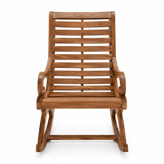 Bujane krzesło ogrodowe z drewna teak brązowe 60x90x100cm