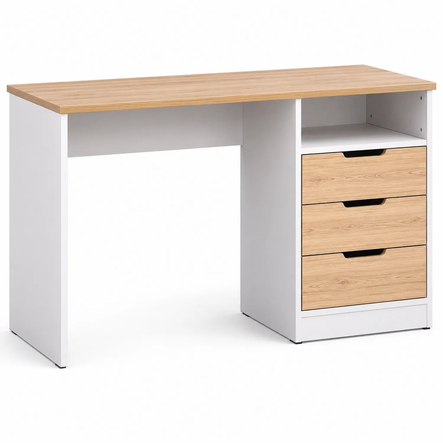 Biurko z płyt MDF z trzema szufladami 120x50x75cm