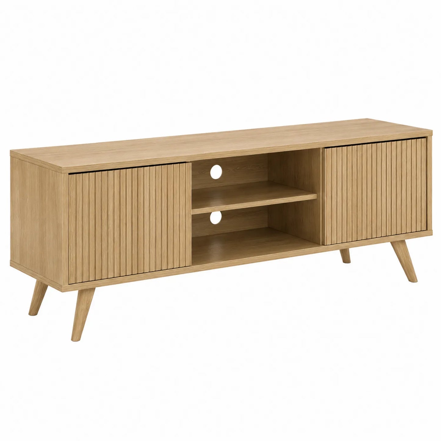 Drewniana Szafka RTV MDF Jasnobrązowa 150x40x50 cm